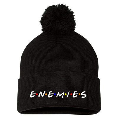 Keep Your Enemies Close Pom Pom 12in Knit Beanie