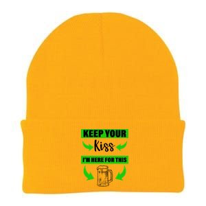 Keep Your Kiss I'm Here For The Beer Knit Cap Winter Beanie