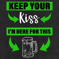 Keep Your Kiss I'm Here For The Beer Adult Drive Performance Visor