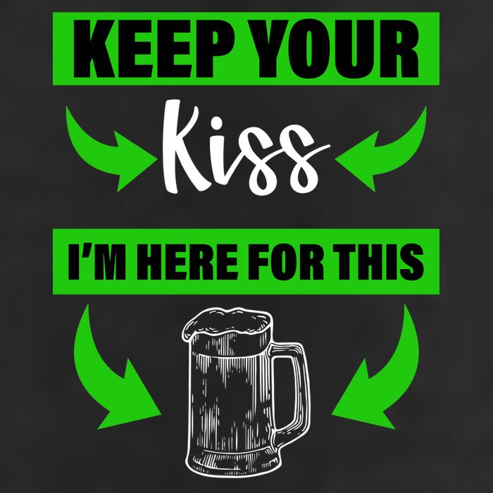 Keep Your Kiss I'm Here For The Beer Adult Drive Performance Visor