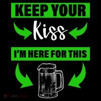 Keep Your Kiss I'm Here For The Beer 16 in Basic Backpack