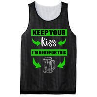Keep Your Kiss I'm Here For The Beer Mesh Reversible Basketball Jersey Tank