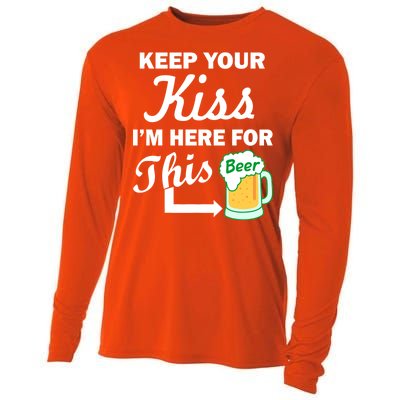 Keep Your Kiss I'm Here For This Beer Cooling Performance Long Sleeve Crew