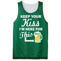 Keep Your Kiss I'm Here For This Beer Mesh Reversible Basketball Jersey Tank