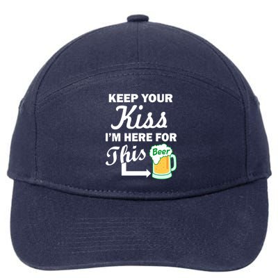 Keep Your Kiss I'm Here For This Beer 7-Panel Snapback Hat