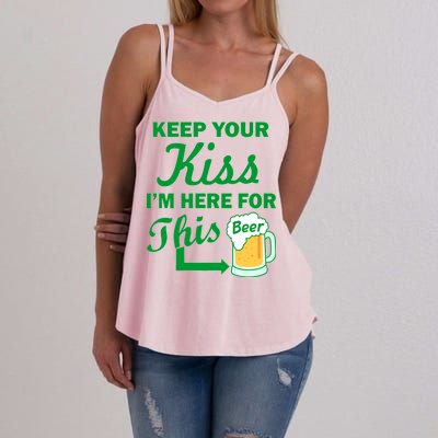 Keep Your Kiss I'm Here For This Beer Women's Strappy Tank