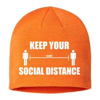 Keep Your Social Distance 6 Feet Sustainable Beanie