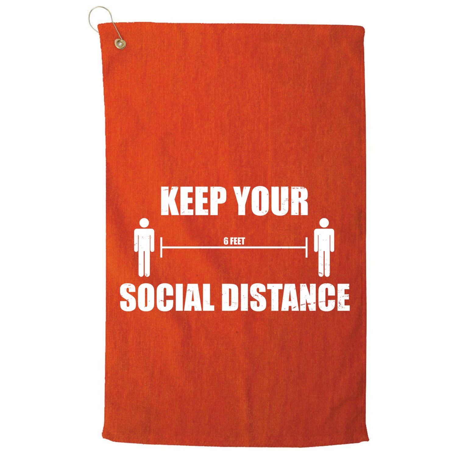 Keep Your Social Distance 6 Feet Golf Towel