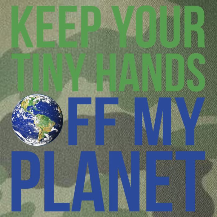 Keep Your Tiny Hads Off My Planet Earth Photo Legacy Tie Dye Trucker Hat