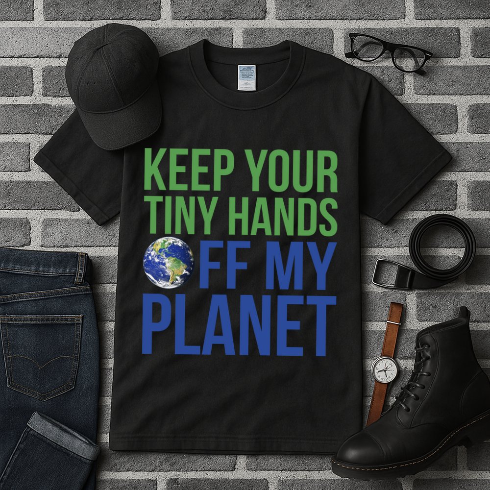 Keep Your Tiny Hads Off My Planet Earth Photo Tall T-Shirt