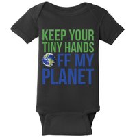 Keep Your Tiny Hads Off My Planet Earth Photo Baby Bodysuit
