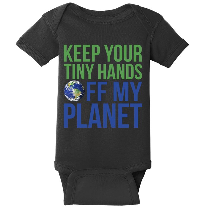 Keep Your Tiny Hads Off My Planet Earth Photo Baby Bodysuit