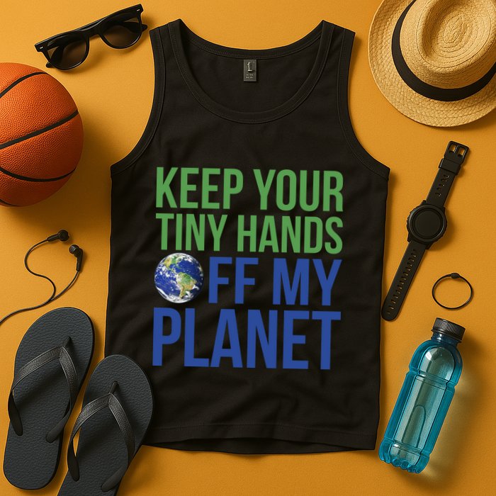 Keep Your Tiny Hads Off My Planet Earth Photo Tank Top