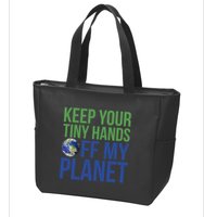 Keep Your Tiny Hads Off My Planet Earth Photo Zip Tote Bag