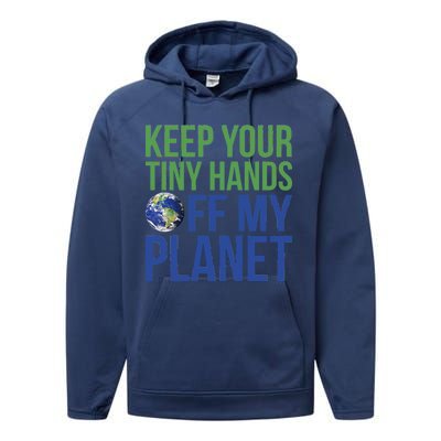 Keep Your Tiny Hads Off My Planet Earth Photo Performance Fleece Hoodie