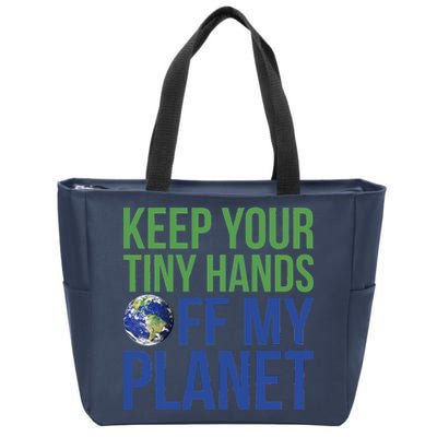 Keep Your Tiny Hads Off My Planet Earth Photo Zip Tote Bag