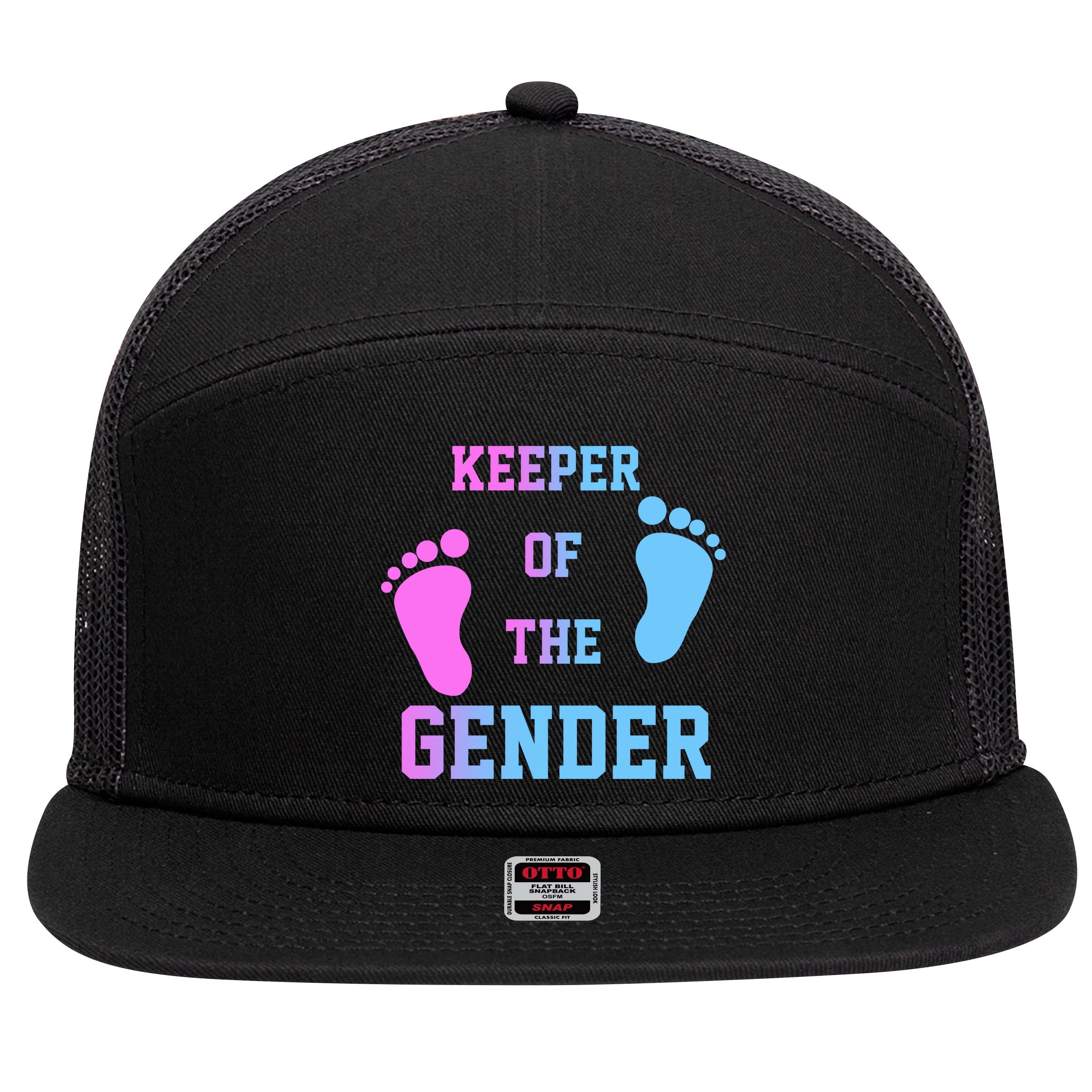 Keeper Of The Gender 7 Panel Mesh Trucker Snapback Hat