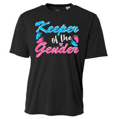 Keeper Of The Gender Baby Reveal Party Cooling Performance Crew T-Shirt