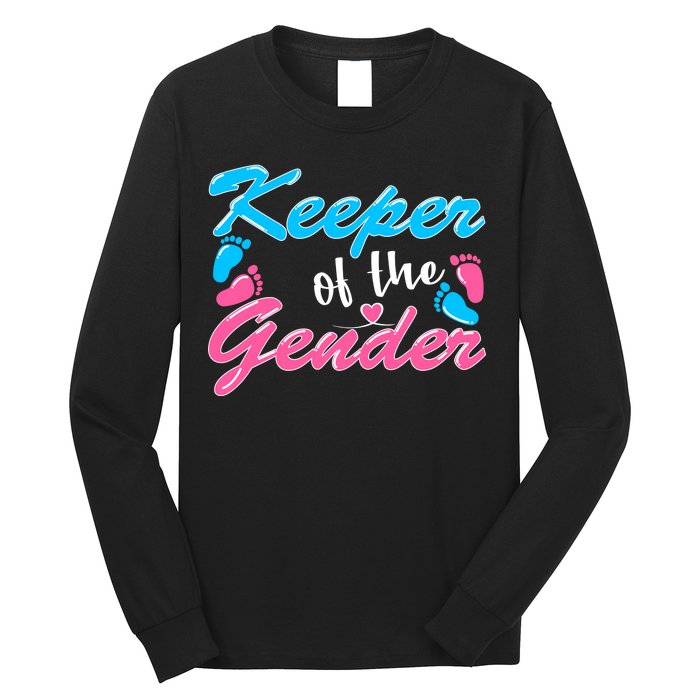 Keeper Of The Gender Baby Reveal Party Long Sleeve Shirt