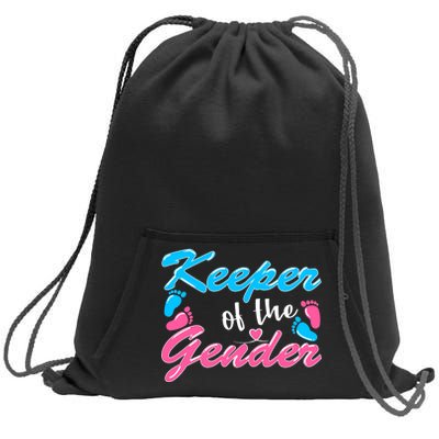 Keeper Of The Gender Baby Reveal Party Sweatshirt Cinch Pack Bag