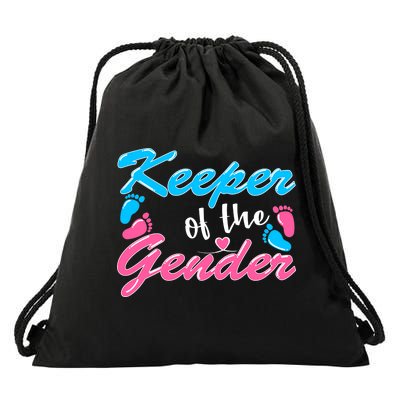 Keeper Of The Gender Baby Reveal Party Drawstring Bag