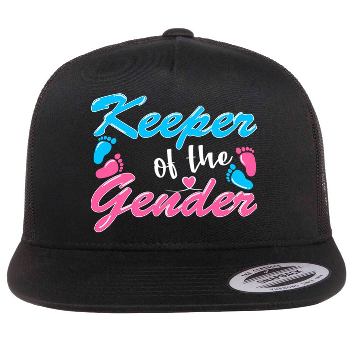 Keeper Of The Gender Baby Reveal Party Flatbill Hat