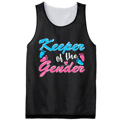 Keeper Of The Gender Baby Reveal Party Mesh Reversible Basketball Jersey Tank