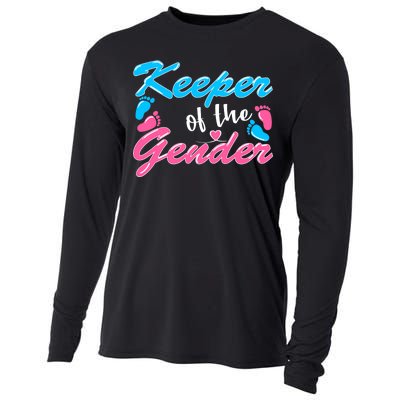 Keeper Of The Gender Baby Reveal Party Cooling Performance Long Sleeve Crew