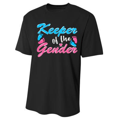 Keeper Of The Gender Baby Reveal Party Performance Sprint T-Shirt