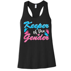 Keeper Of The Gender Baby Reveal Party Women's Racerback Tank