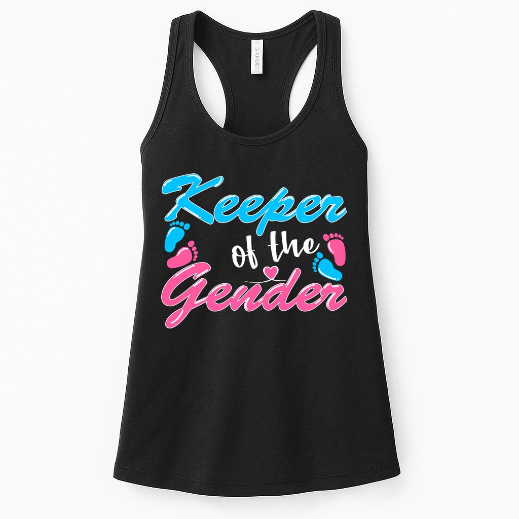 Keeper Of The Gender Baby Reveal Party Womens Tank Top