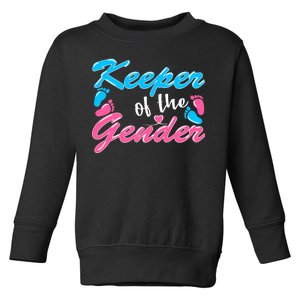 Keeper Of The Gender Baby Reveal Party Toddler Sweatshirt