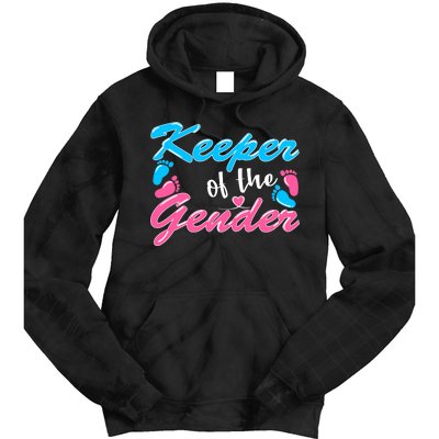 Keeper Of The Gender Baby Reveal Party Tie Dye Hoodie