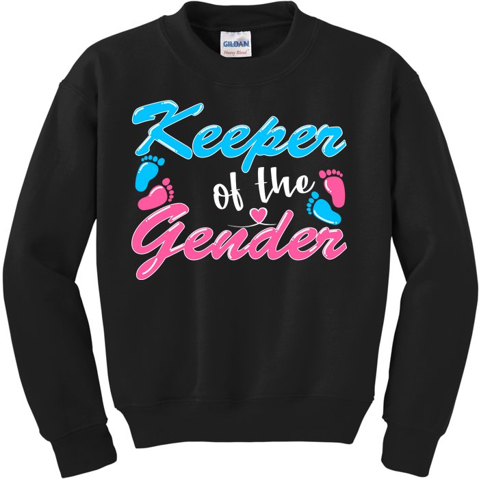 Keeper Of The Gender Baby Reveal Party Kids Sweatshirt