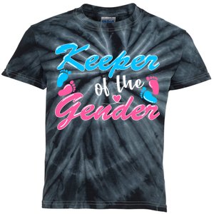 Keeper Of The Gender Baby Reveal Party Kids Tie-Dye T-Shirt