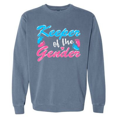 Keeper Of The Gender Baby Reveal Party Garment-Dyed Sweatshirt