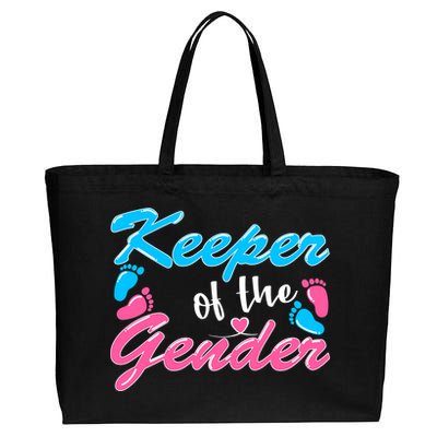 Keeper Of The Gender Baby Reveal Party Cotton Canvas Jumbo Tote