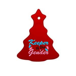 Keeper Of The Gender Baby Reveal Party Ceramic Tree Ornament