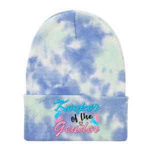 Keeper Of The Gender Baby Reveal Party Tie Dye 12in Knit Beanie