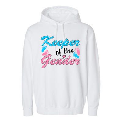 Keeper Of The Gender Baby Reveal Party Garment-Dyed Fleece Hoodie