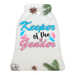 Keeper Of The Gender Baby Reveal Party Ceramic Bell Ornament