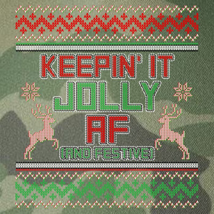Keepin' It Jolly AF And Festive Ugly Sweater Christmas Legacy Tie Dye Trucker Hat
