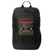 Keepin' It Jolly AF And Festive Ugly Sweater Christmas City Backpack
