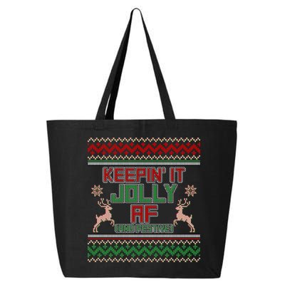 Keepin' It Jolly AF And Festive Ugly Sweater Christmas 25L Jumbo Tote