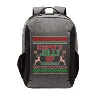 Keepin' It Jolly AF And Festive Ugly Sweater Christmas Vector Backpack