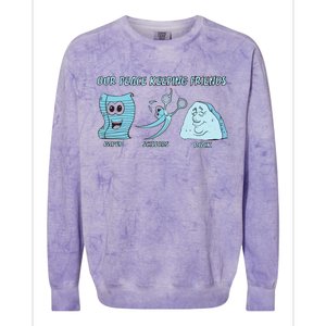 Keeping Friends Scissors Paper Rock Colorblast Crewneck Sweatshirt