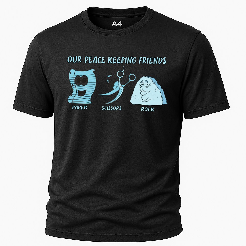 Keeping Friends Scissors Paper Rock Performance Shirt