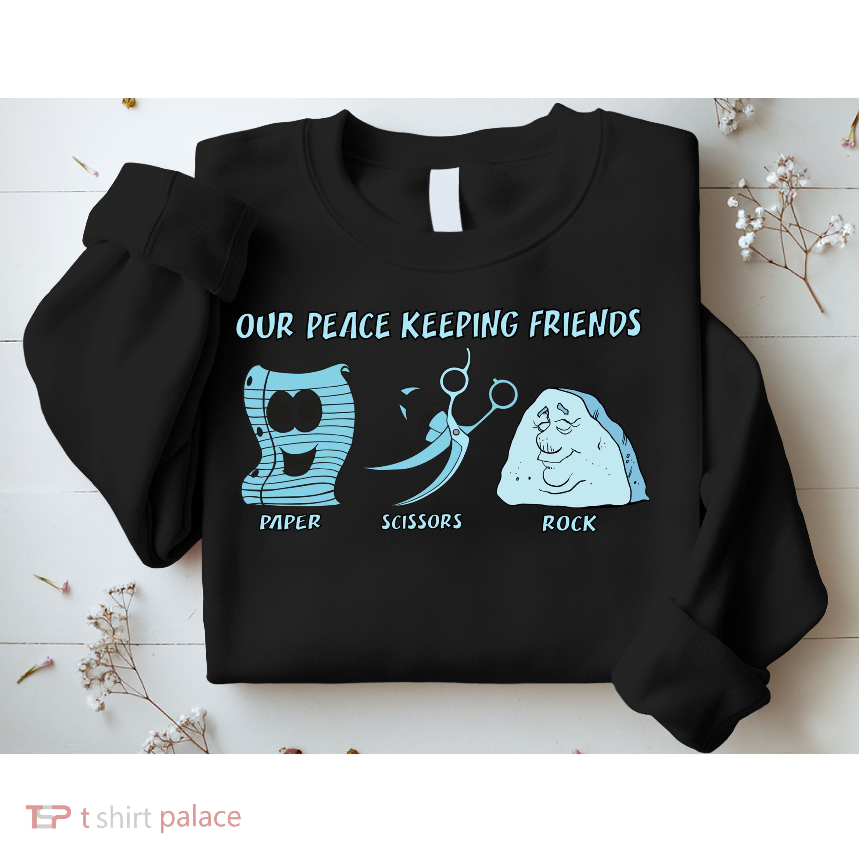 Keeping Friends Scissors Paper Rock Sweatshirt