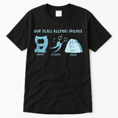 Keeping Friends Scissors Paper Rock Tall T-Shirt