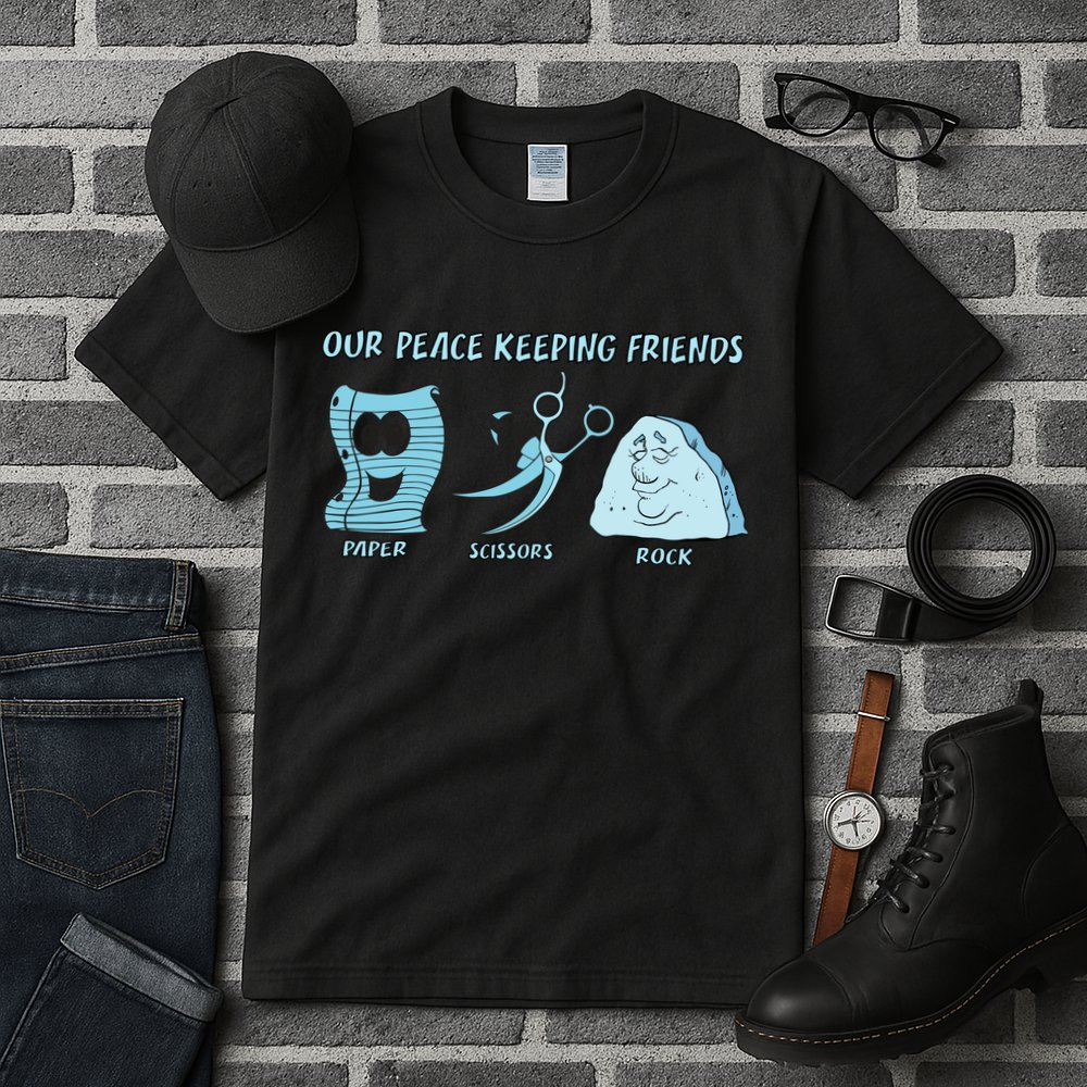 Keeping Friends Scissors Paper Rock Tall T-Shirt
